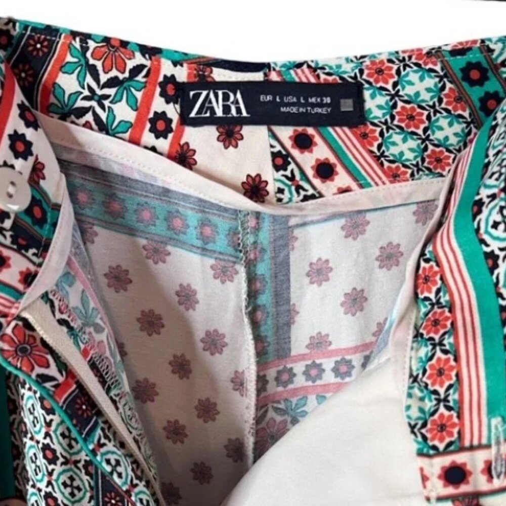 Zara Lightweight Patchwork Mosaic Tile Print Suit… - image 5